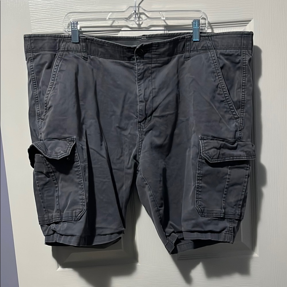 Men's Denver Hayes Gray Cargo Shorts with Utilitarian Design Summer Casual
